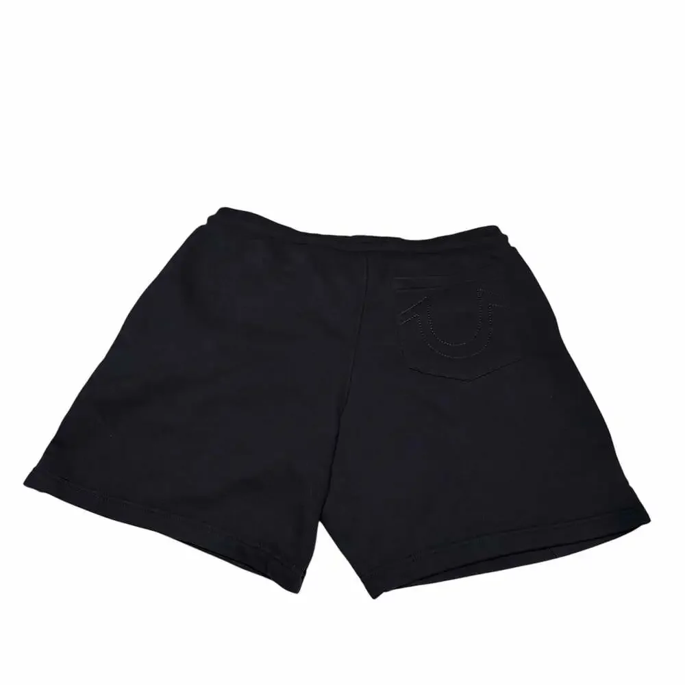 True Religion College Horseshoe Sweat Shorts Black 2XL